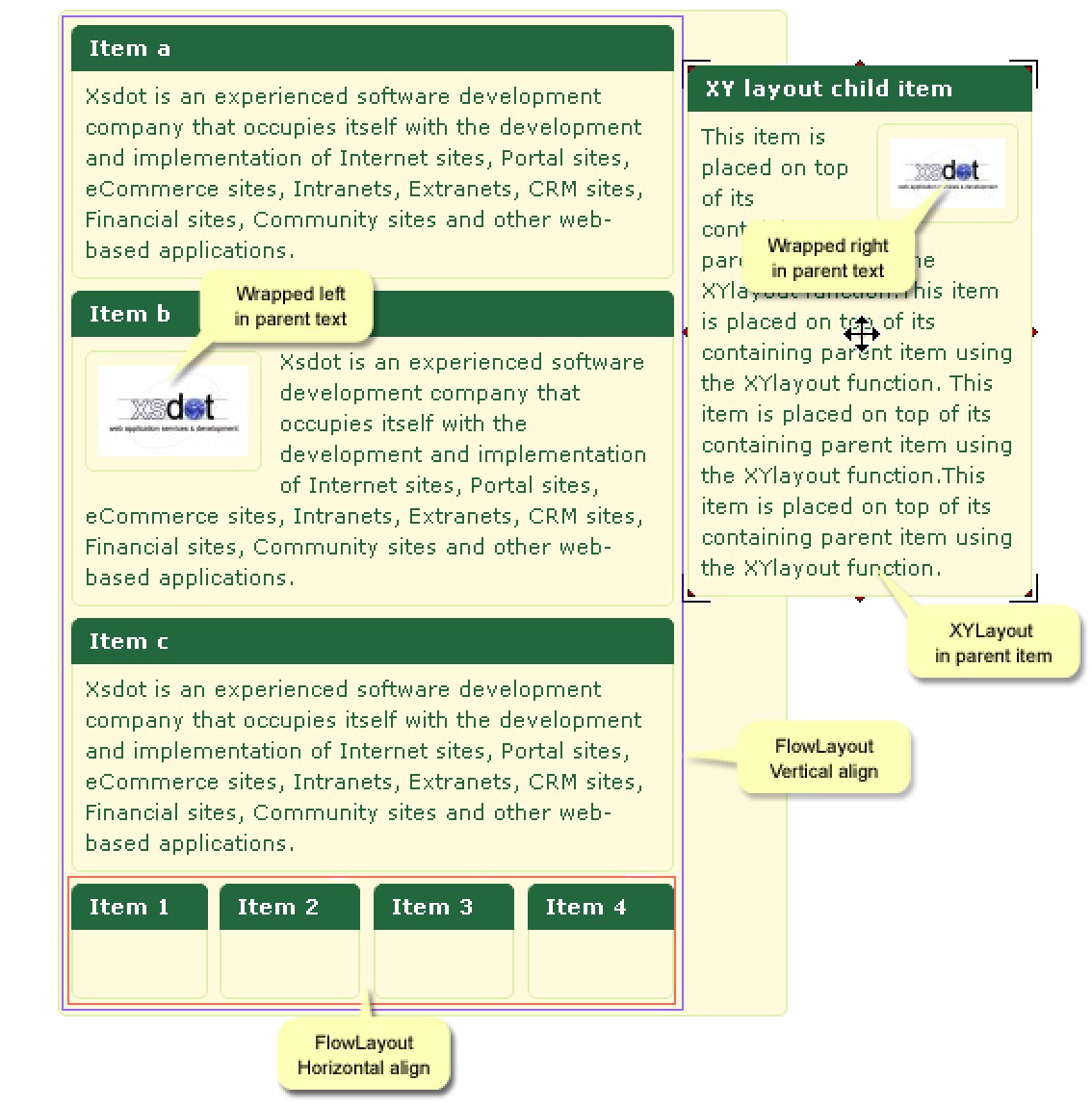 Content management - Combining layouts