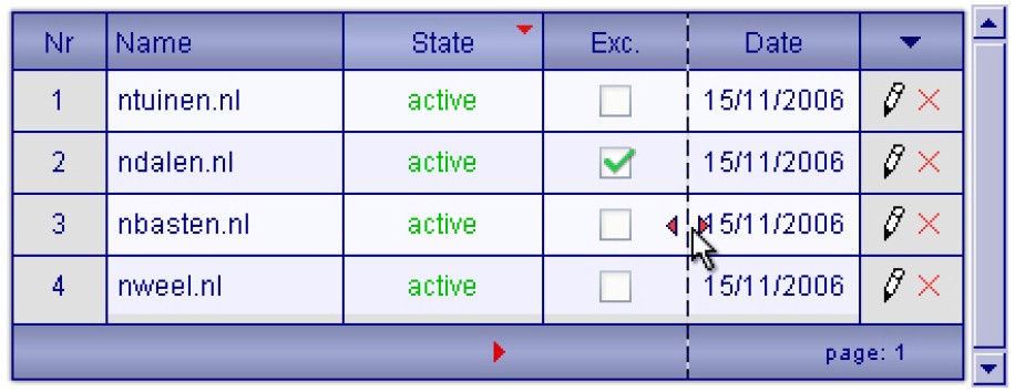 Table component