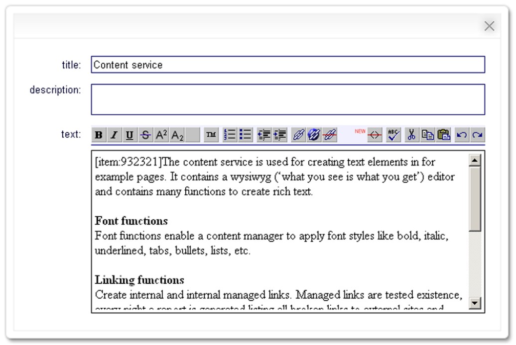 Xsdot content service