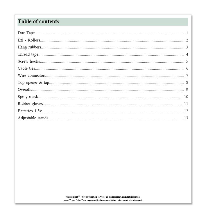 PDF Catalog