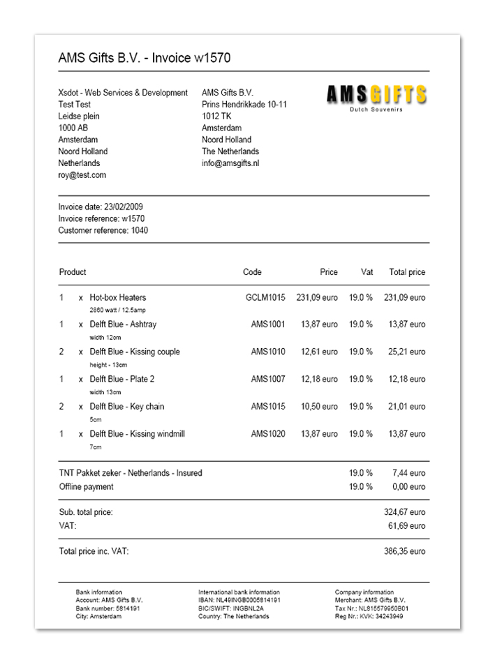 PDF Order - invoice - offer