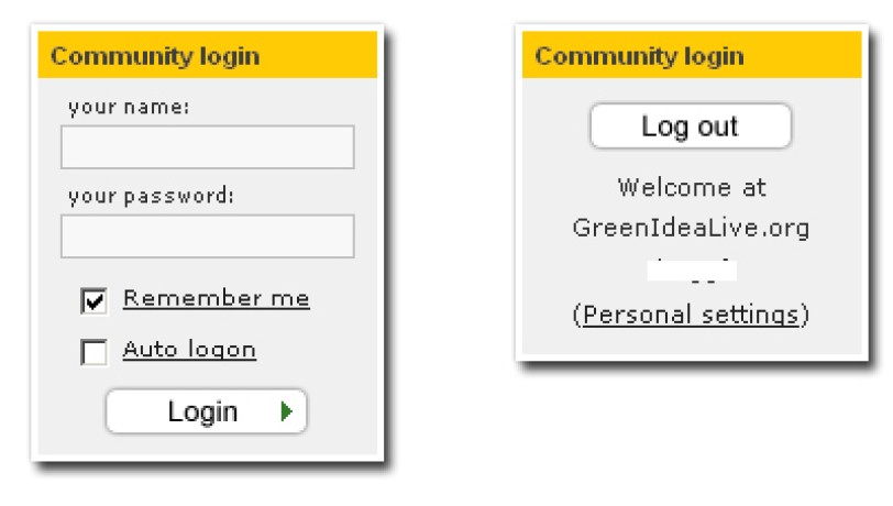 Login indicator